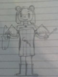 desenele mele mai pun una corina dar este desenata doar schitata cred facut-o cand aveam ani dar