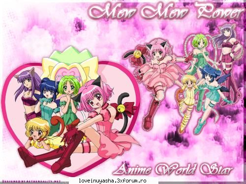 poze de grup si cu celelalte personaje - pisica roz - |Mew Mew Power|